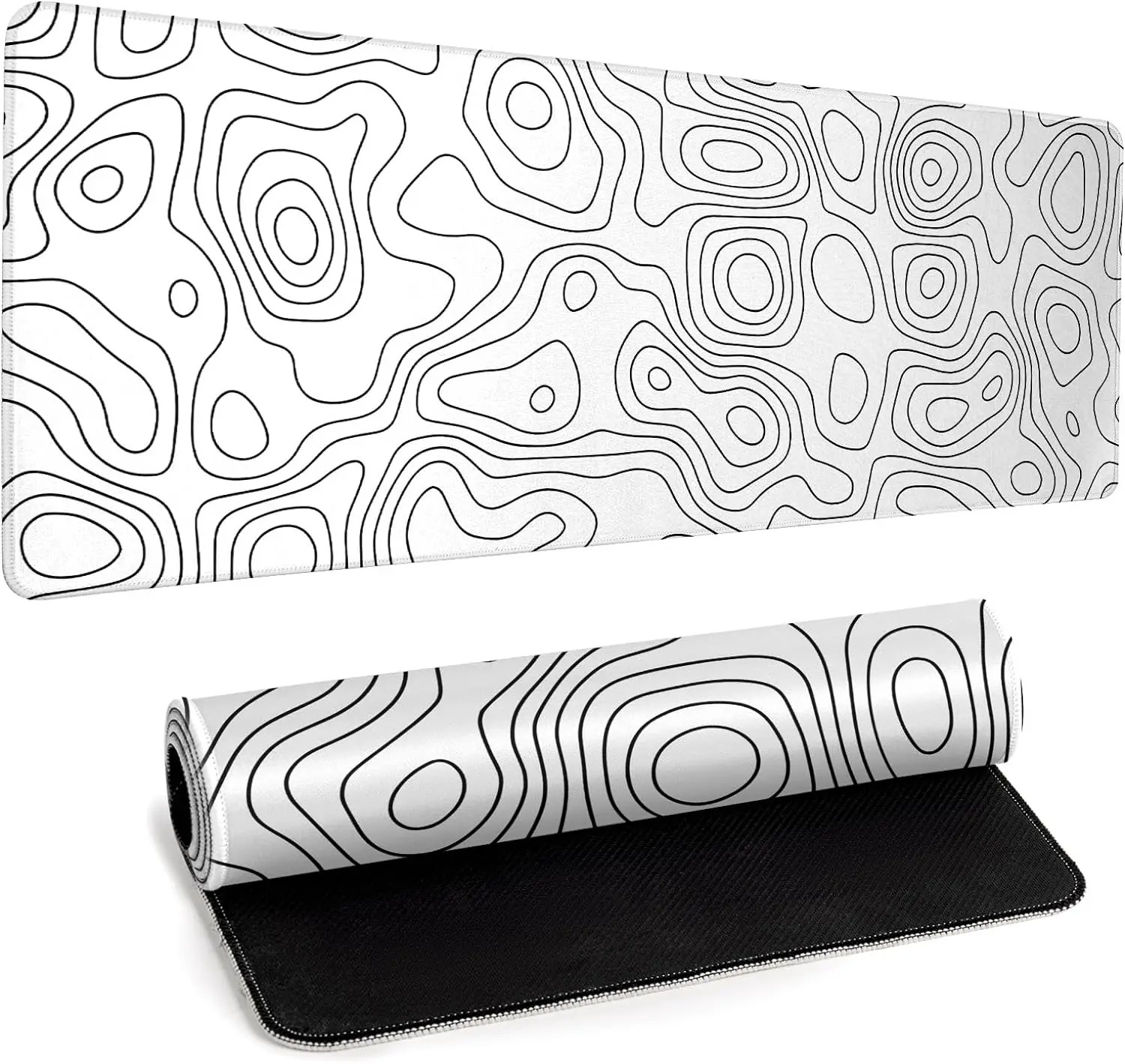 Mouse Pad Blank Sublimation - White Rubber Mouse Pad Topography Gaming