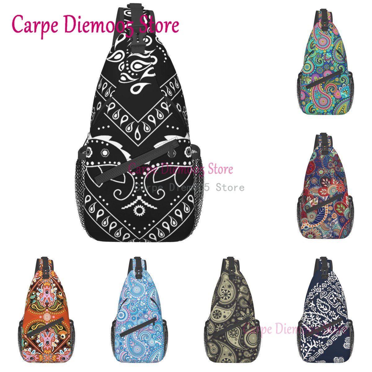 Black And White Paisley Chican - Bandana Blank White recension och pris