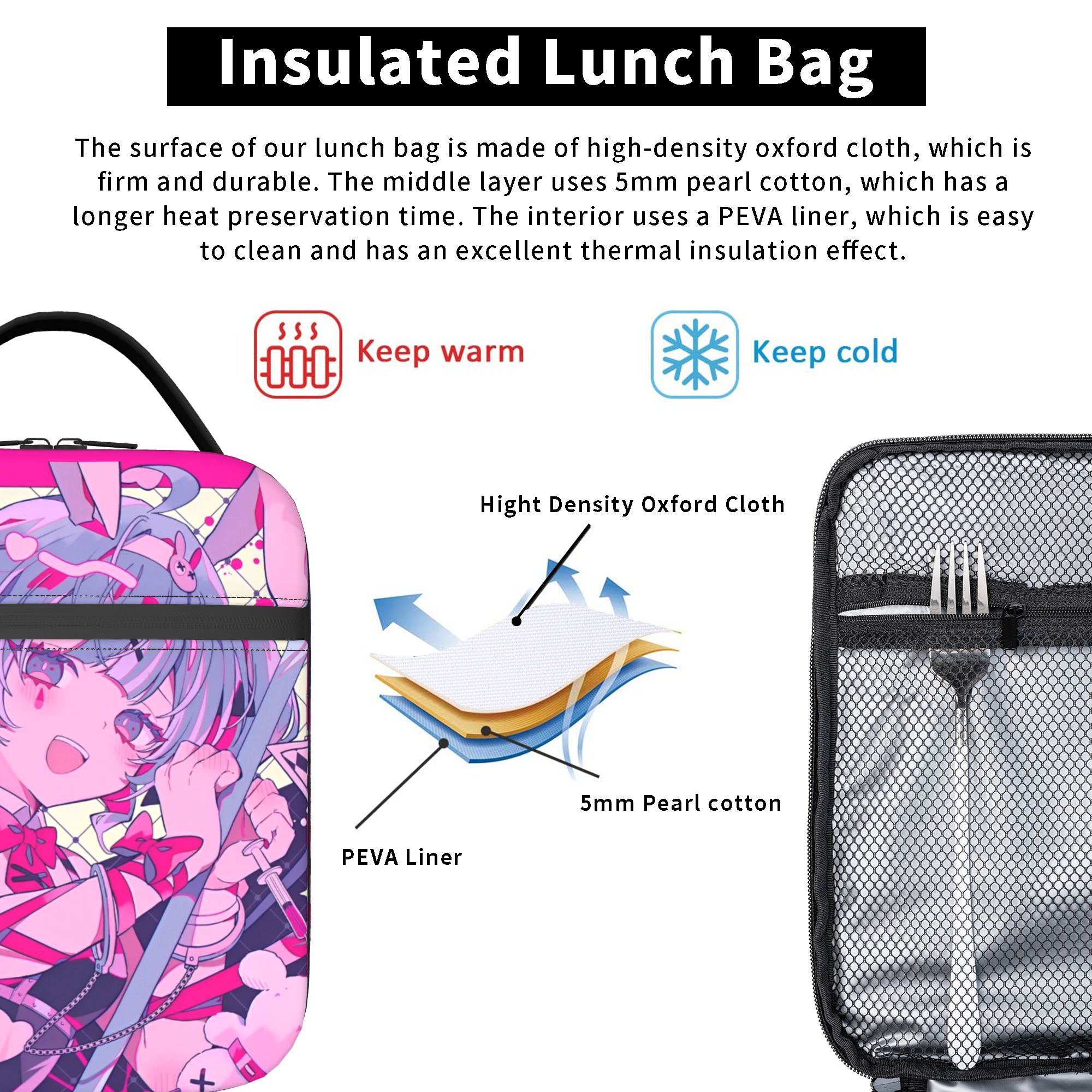Hatsune Miku  Insulated Lunch  - Tote Bag Sublimation recension och pris
