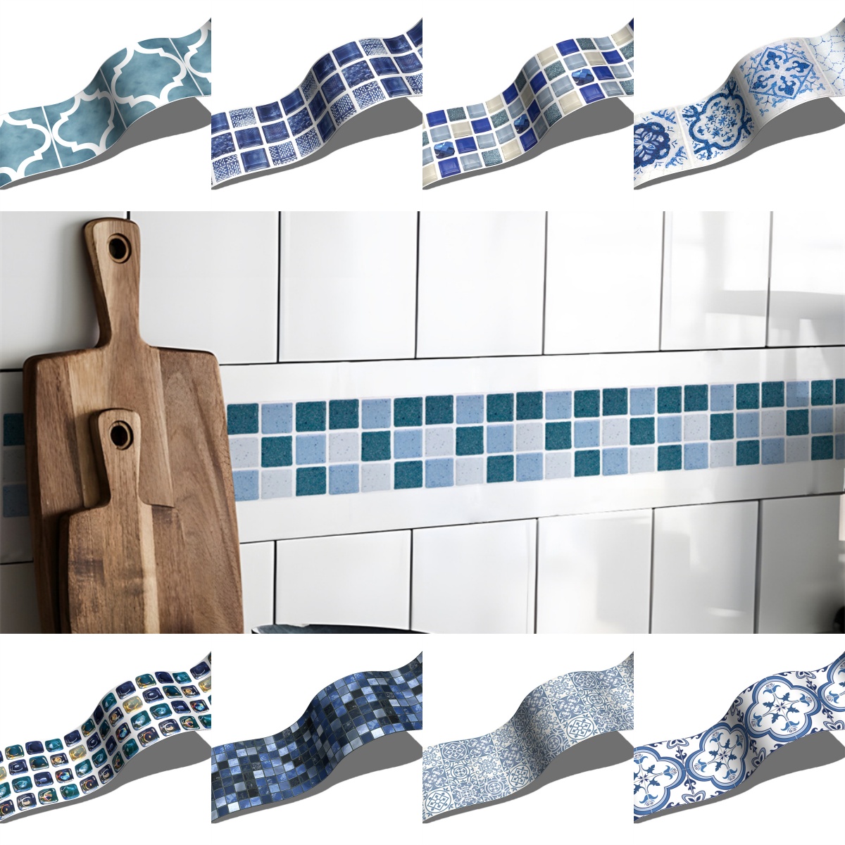 Blue Mosaic Self-Adhesive Base - Ceramic Tile Blank recension och pris
