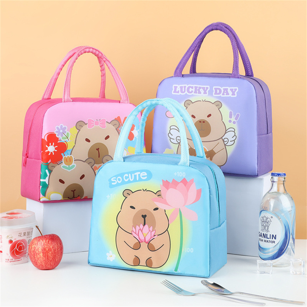 Cartoon Capybara Lunch Bag Ins - Tote Bag Sublimation recension och pris