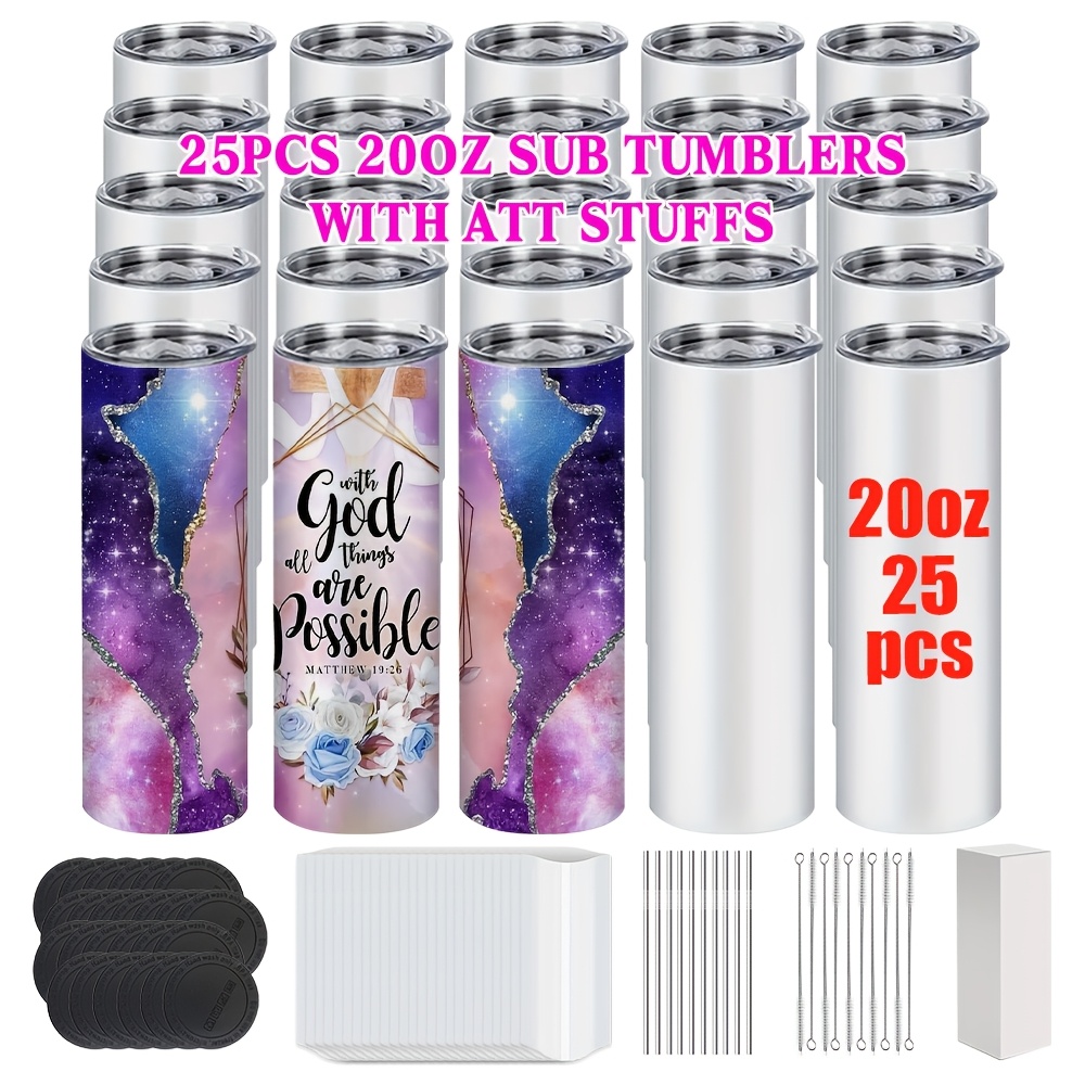 50/25/10 Pack Sublimation Tumb - Tumbler 20Oz White recension och pris