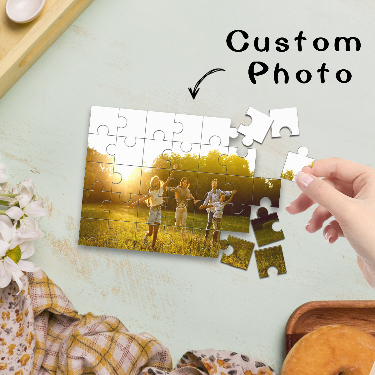 1pc Custom Photo Single Portra - Puzzle Blank White recension och pris