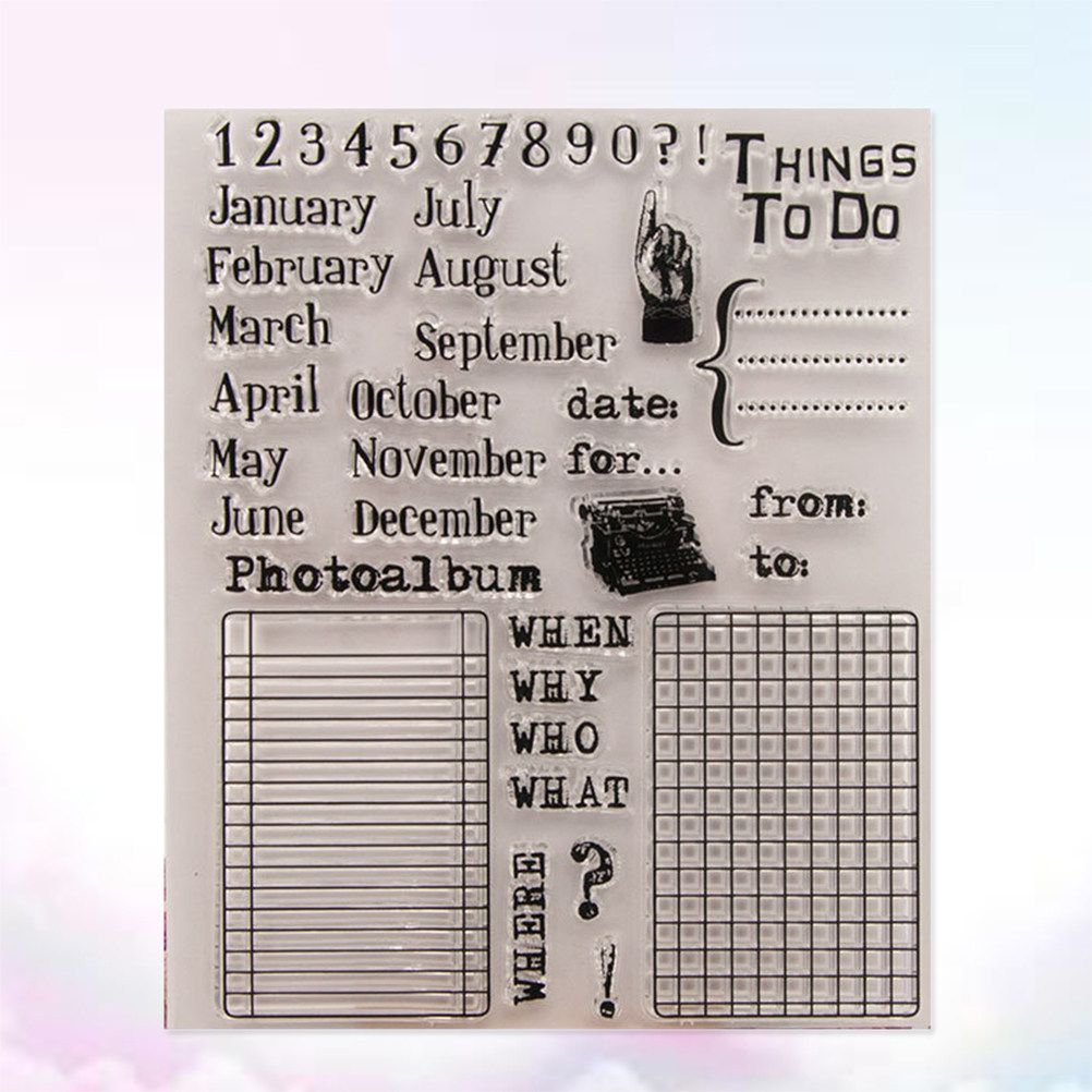 Calendar Date Silicone Stamp C - Photo Acrylic Block recension och pris