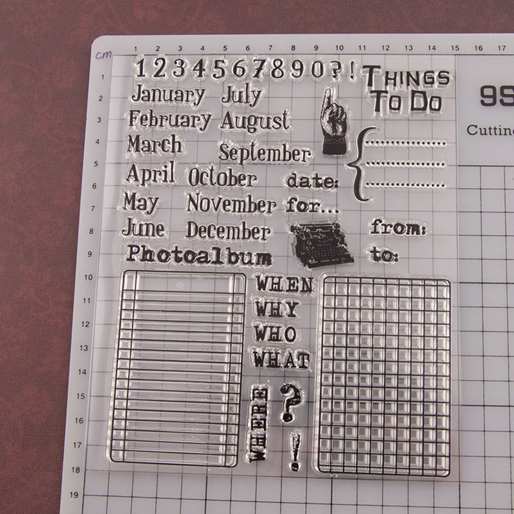 Calendar Date Silicone Stamp C - Photo Acrylic Block recension och pris