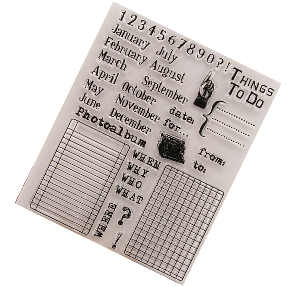 Calendar Date Silicone Stamp C - Photo Acrylic Block recension och pris