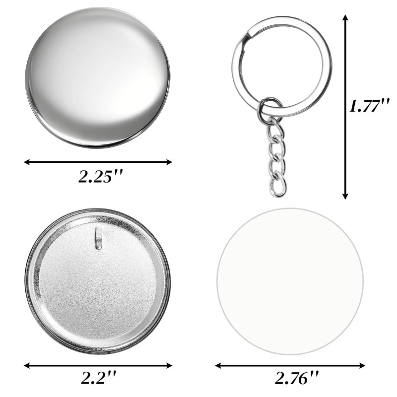 100 Sets 58 Mm/ 44 Mm Button M - Button Badge Blank recension och pris