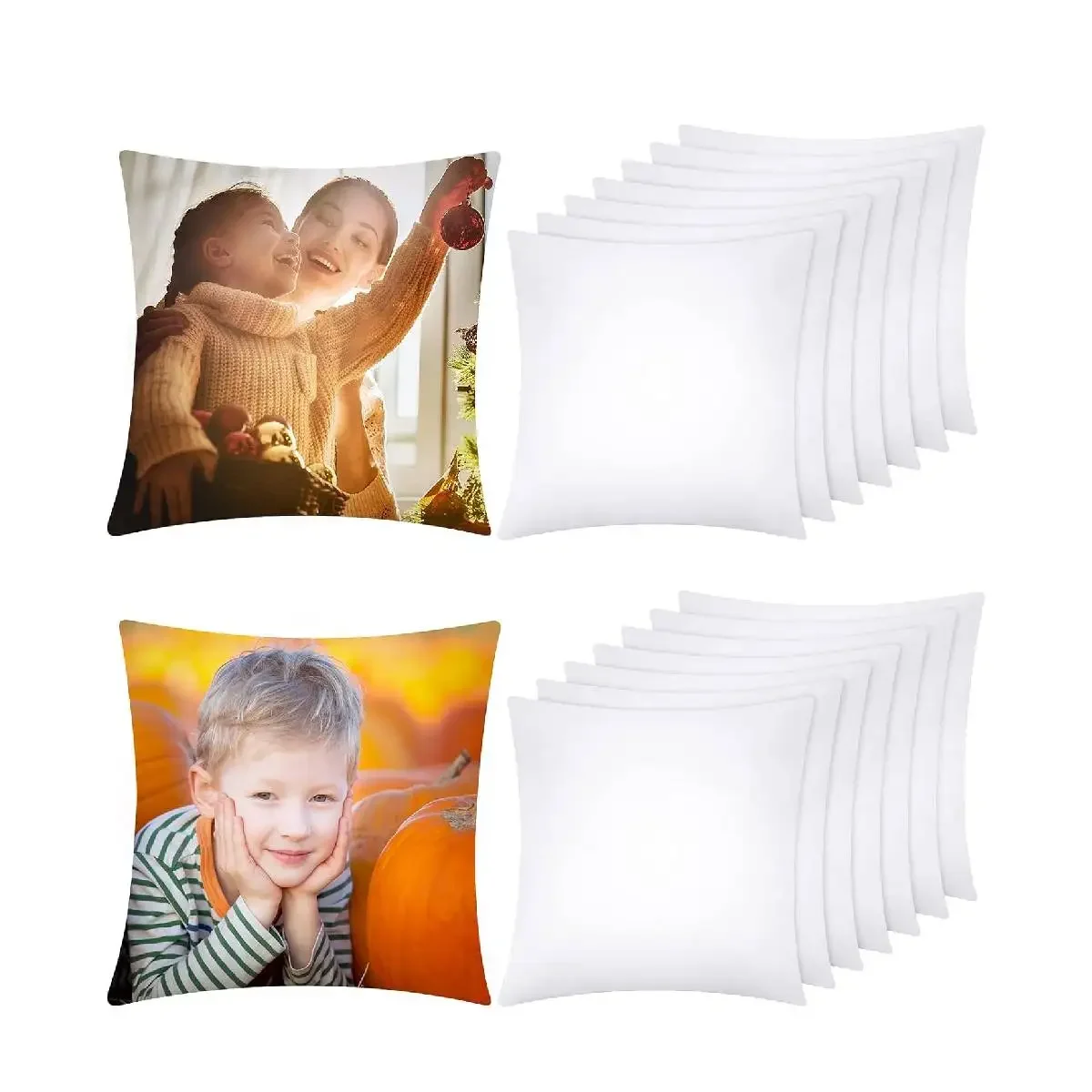 4-Pack White Polyester Peach S - Pillow Cover Sublimation recension och pris