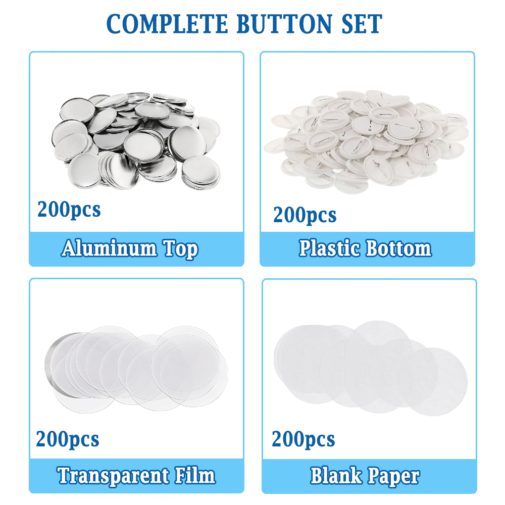 200pcs DIY Round Badge Making  - Button Badge Blank recension och pris
