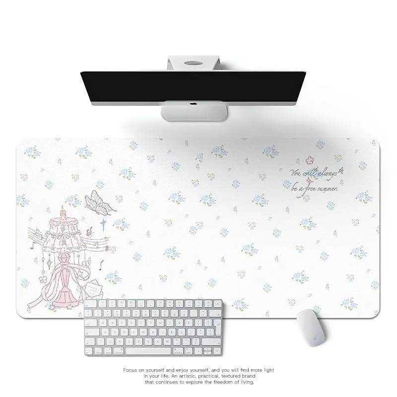 Cute Bunny Elegant Floral Leat - Mouse Pad Blank Sublimation recension och pris