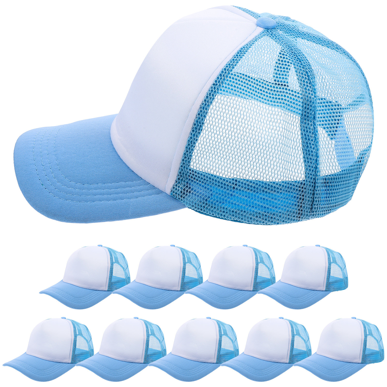 10Pcs Blank Baseball Hats Mesh - Hat Sublimation Blank recension och pris