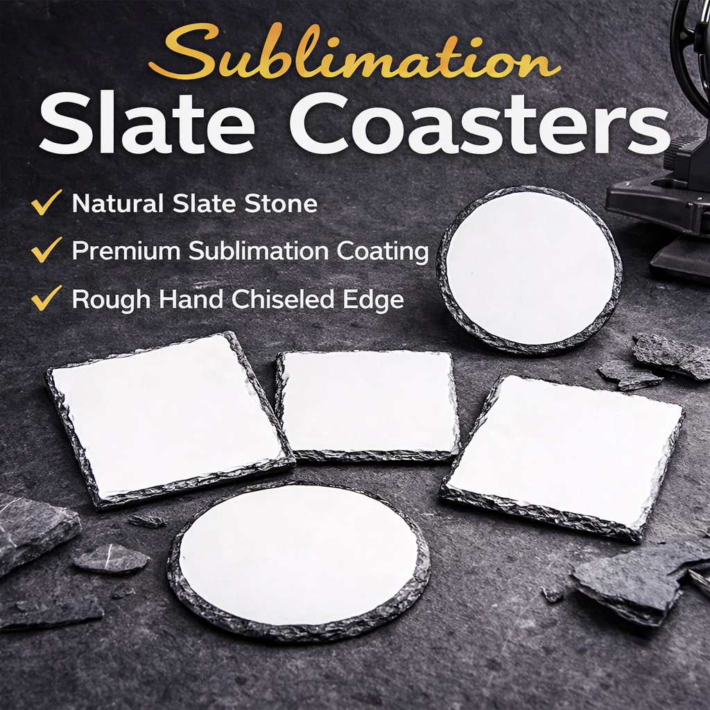 Round Sublimation Slate Coaste - Coaster Sublimation Blank recension och pris