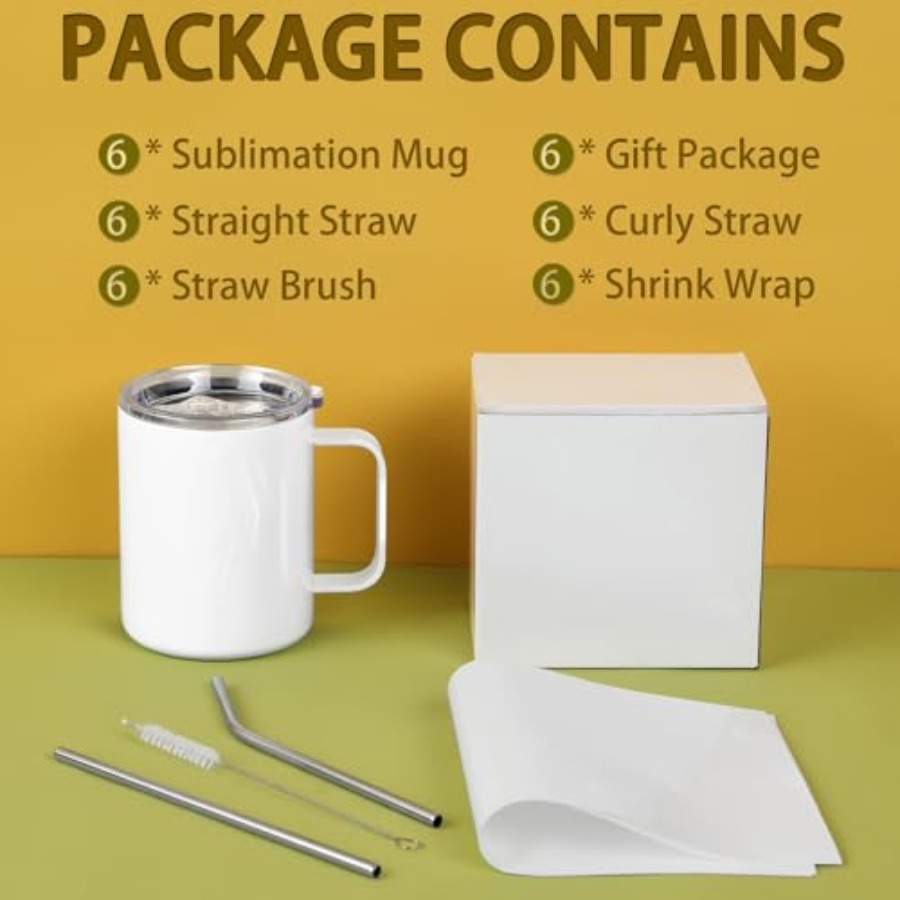 12 Oz Sublimation Coffee Mug B - Sublimation Mug White recension och pris