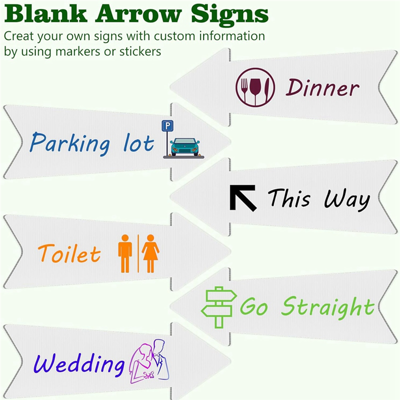 B50C Directional Arrows Signs  - Yard Sign Blank recension och pris