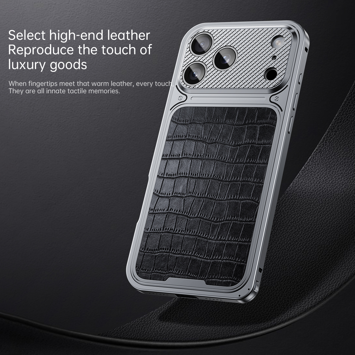 High End Crocodile Leather Pat - Metal Photo Panel recension och pris