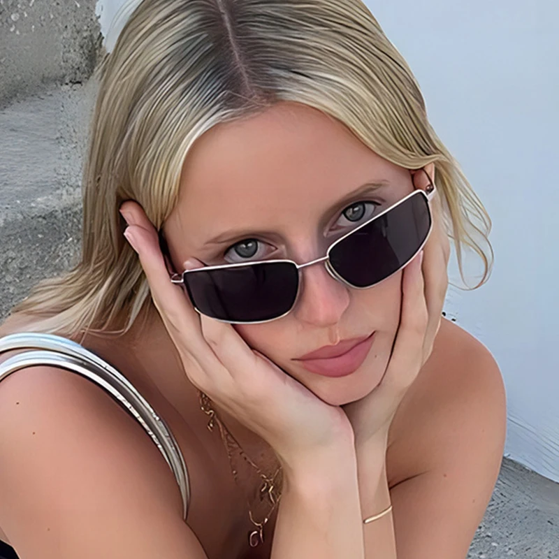 Women's y2k Sunglasses Stylish - Metal Photo Panel recension och pris