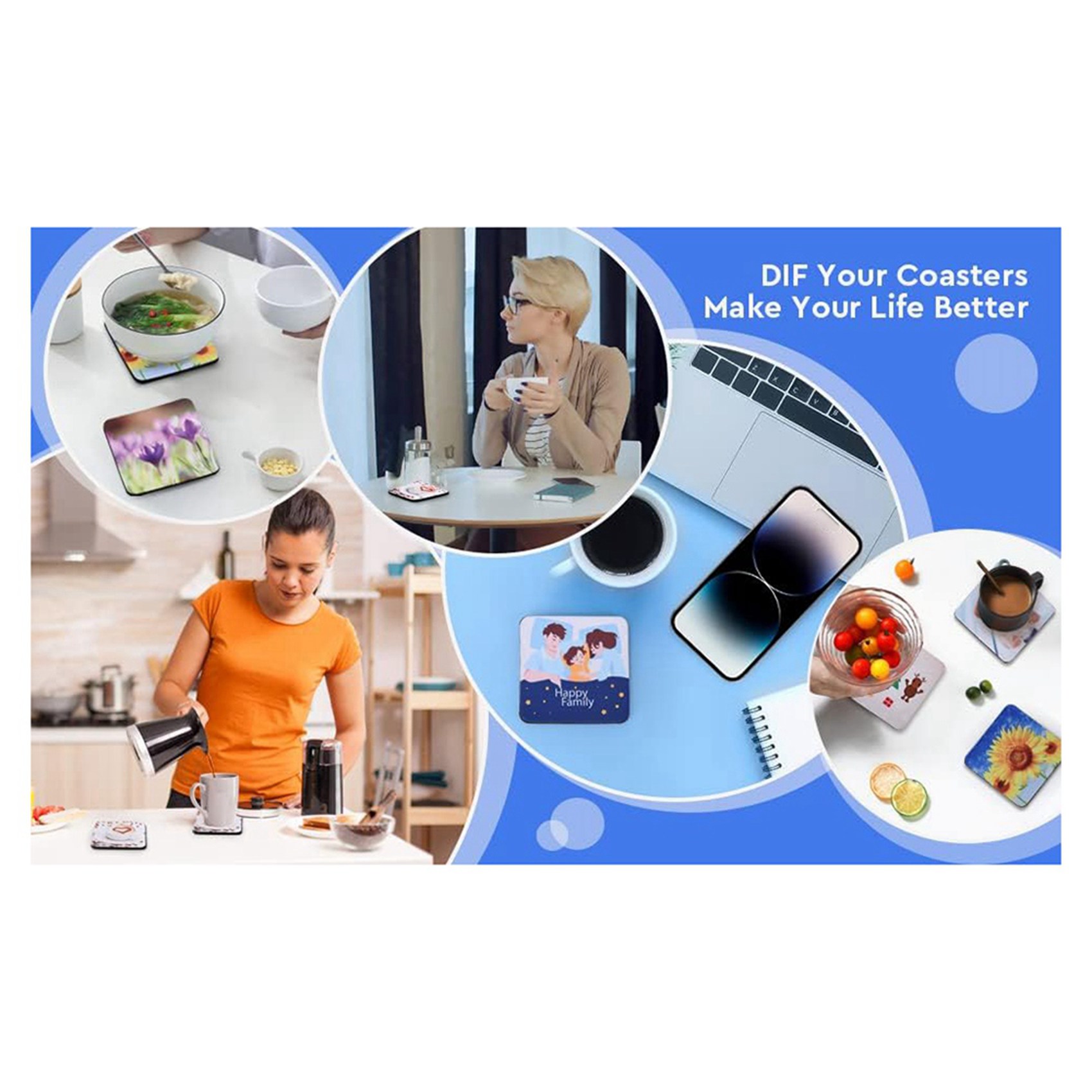 【LAST CHANCE】40PCS Square Subl - Coaster Sublimation Blank recension och pris