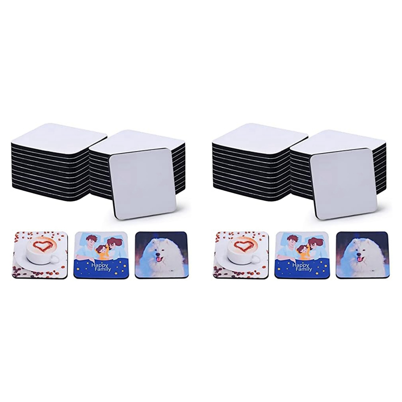 【LAST CHANCE】40PCS Square Subl - Coaster Sublimation Blank recension och pris