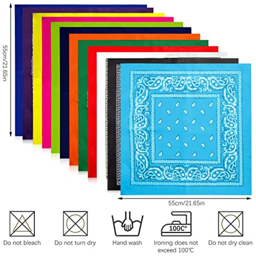 12- Bandanas for Men Women Pai - Bandana Blank White recension och pris