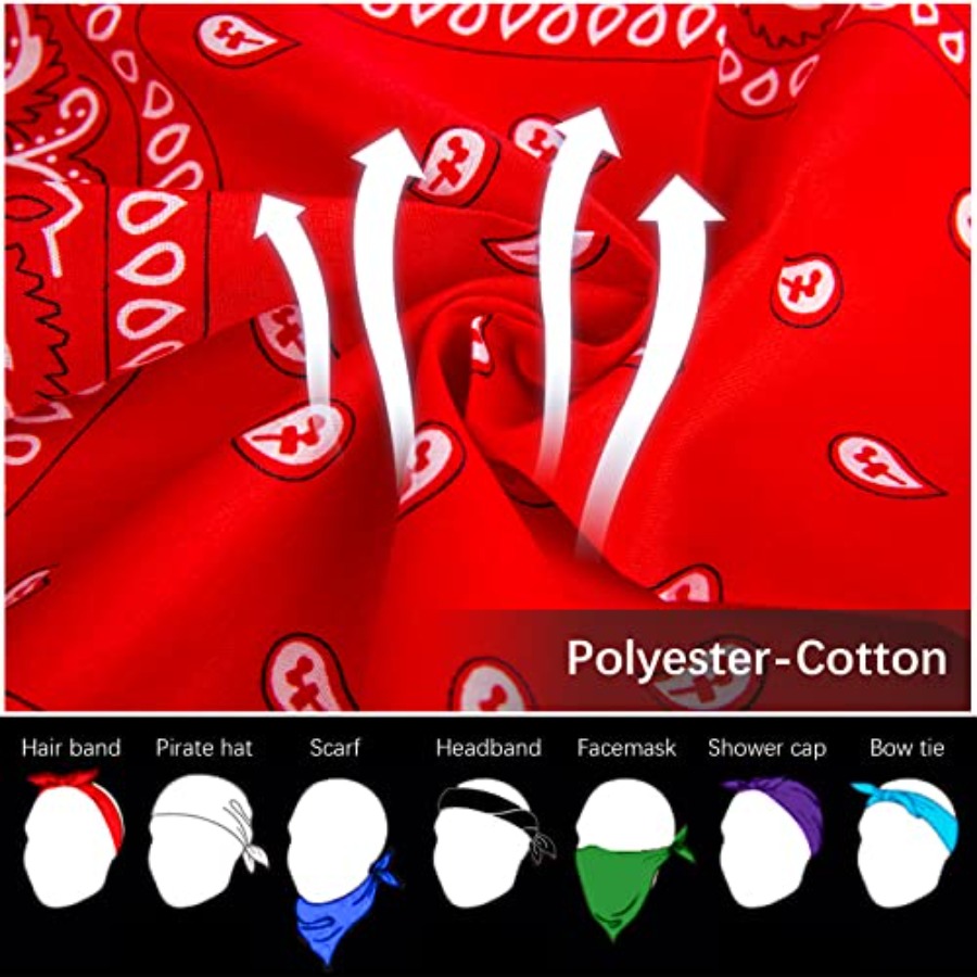 12- Bandanas for Men Women Pai - Bandana Blank White recension och pris