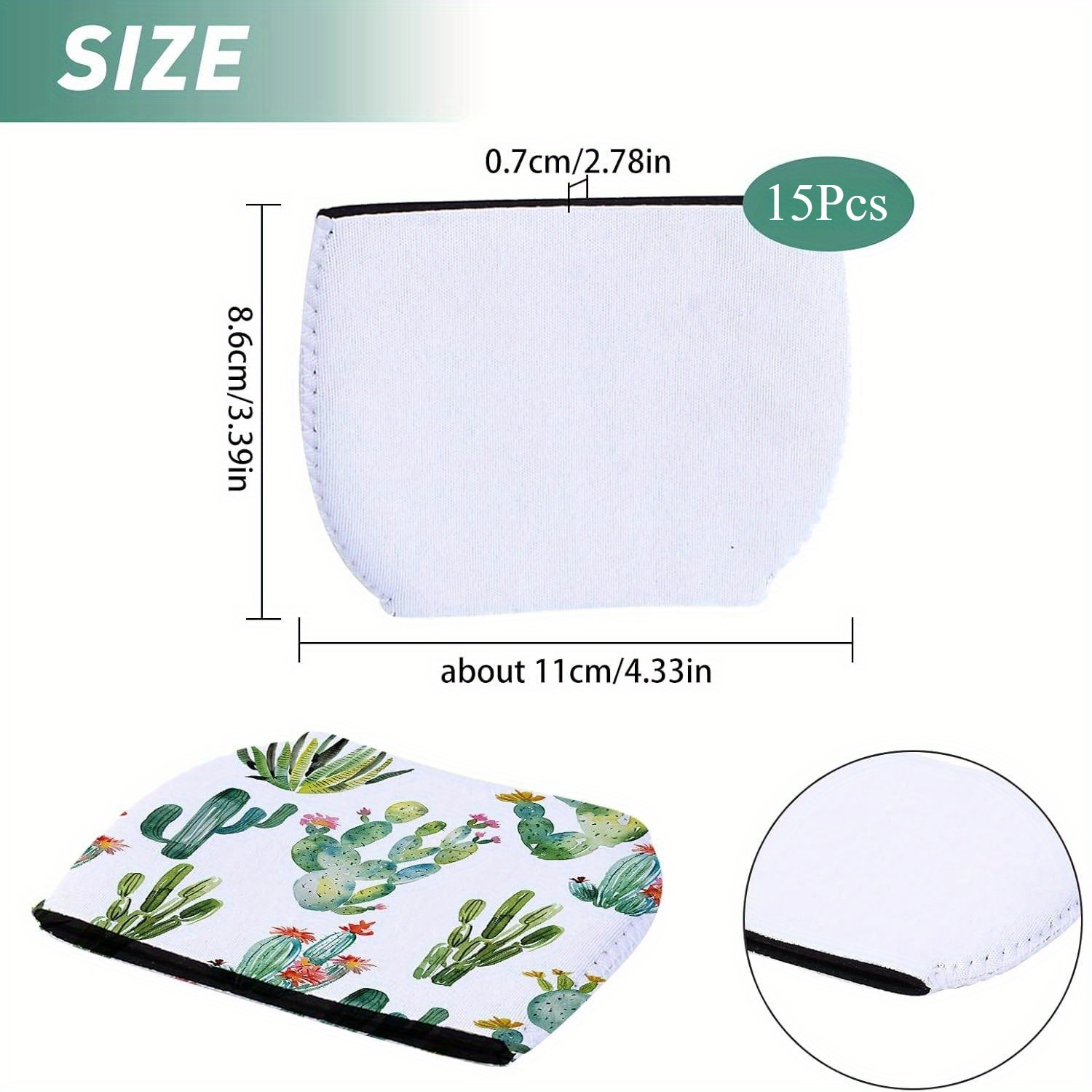 15 PCS Neoprene Wine Glass Sle - Puzzle Blank White recension och pris