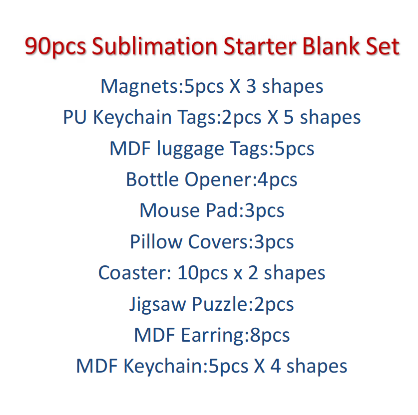 90pcs  Sublimation Blank Start - Coaster Sublimation Blank recension och pris