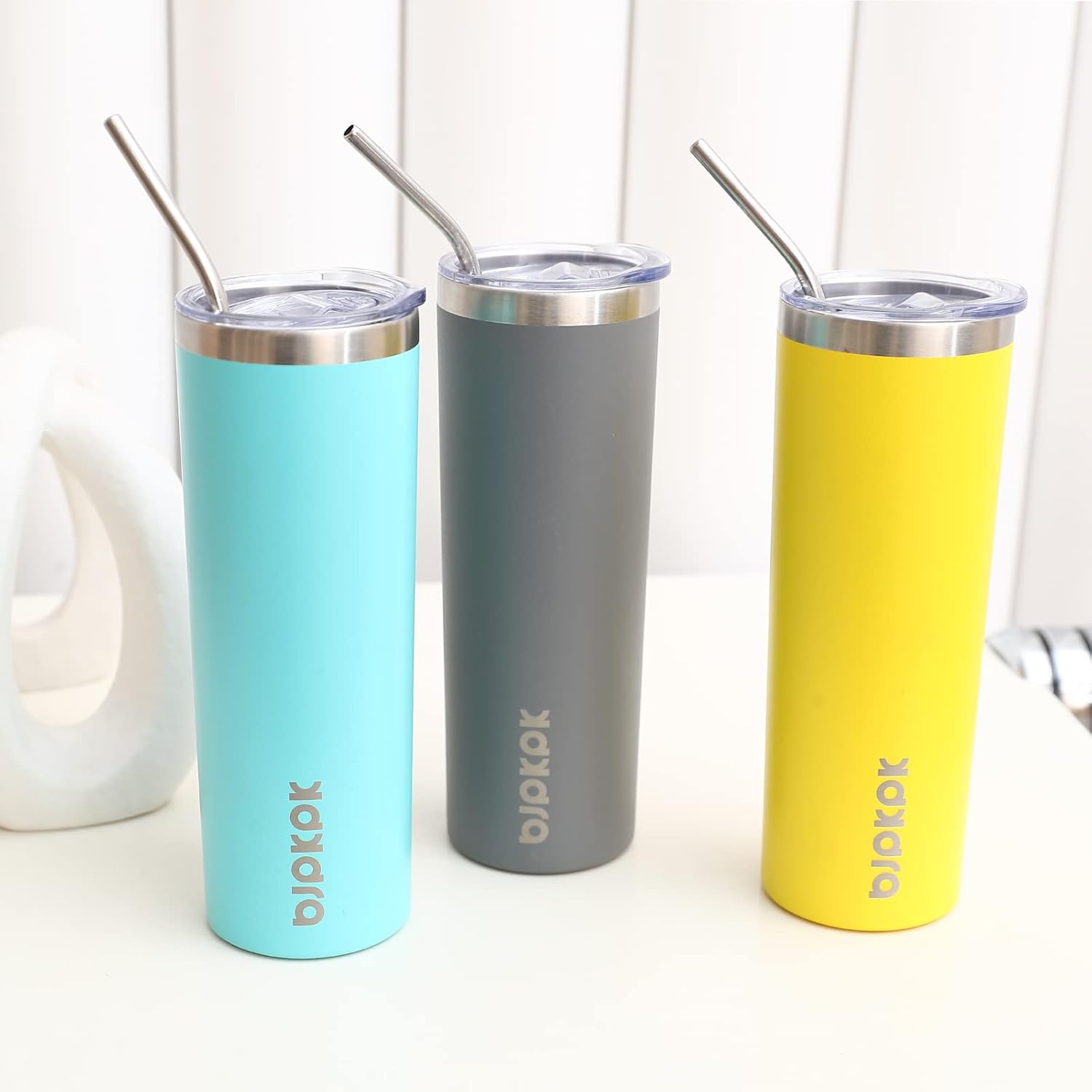 20 oz Skinny Tumbler with Lid, - Tumbler 20Oz White recension och pris