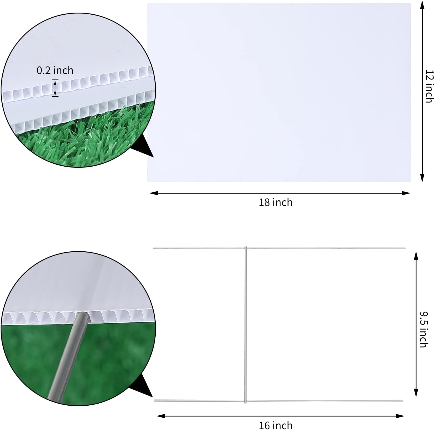 18x12 Inch Blank Yard Signs wi - Yard Sign Blank recension och pris