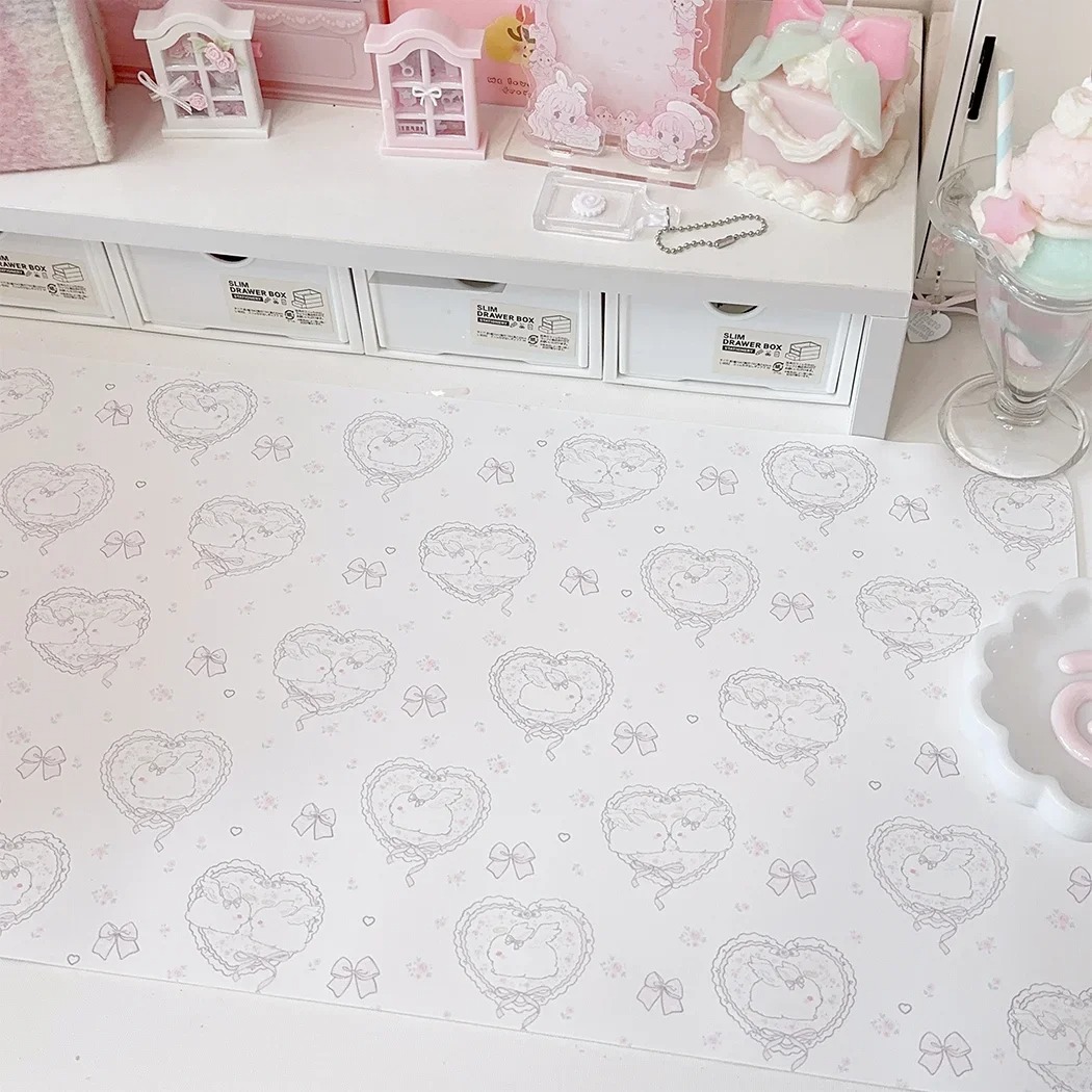 Kawaii Pink Rabbit Leather Des - Mouse Pad Blank Sublimation recension och pris