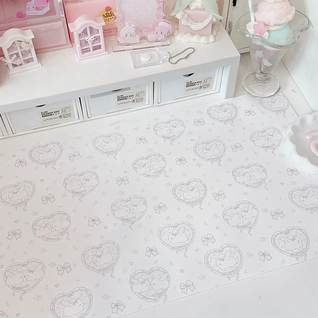 Kawaii Pink Rabbit Leather Des - Mouse Pad Blank Sublimation recension och pris