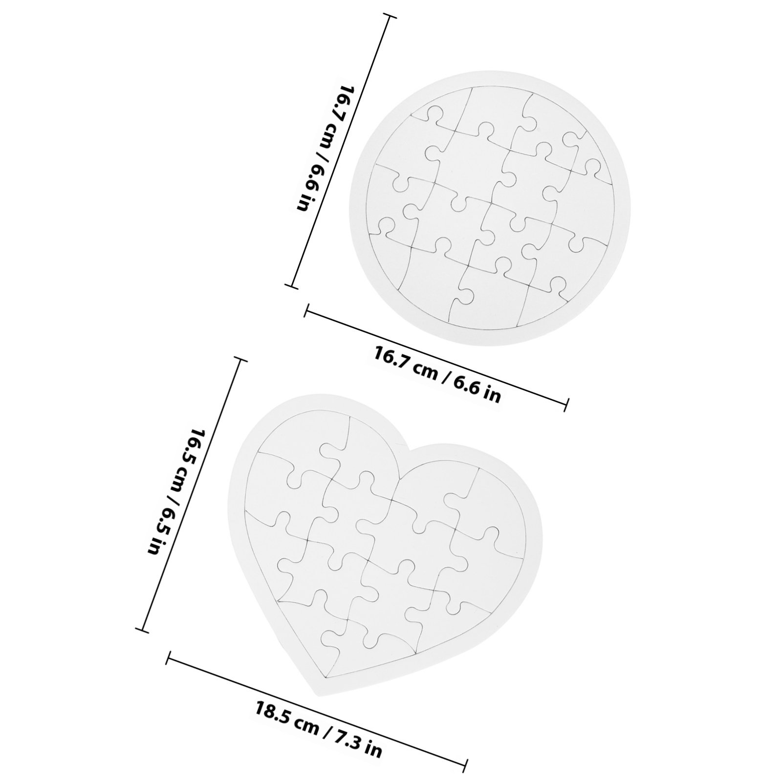 10Pcs Blank Kid DIY Puzzles Wh - Puzzle Blank White recension och pris