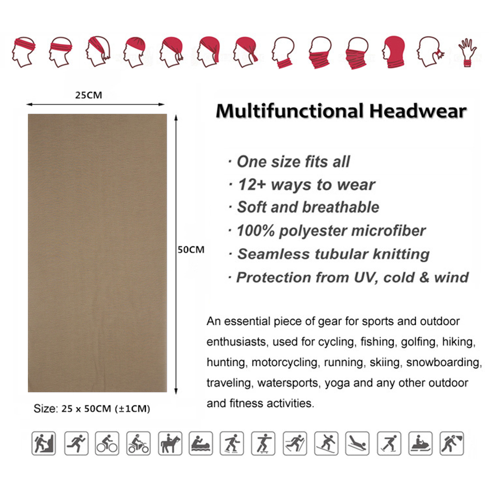 Sun Protective Tube Scarf 9.8' - Bandana Blank White recension och pris