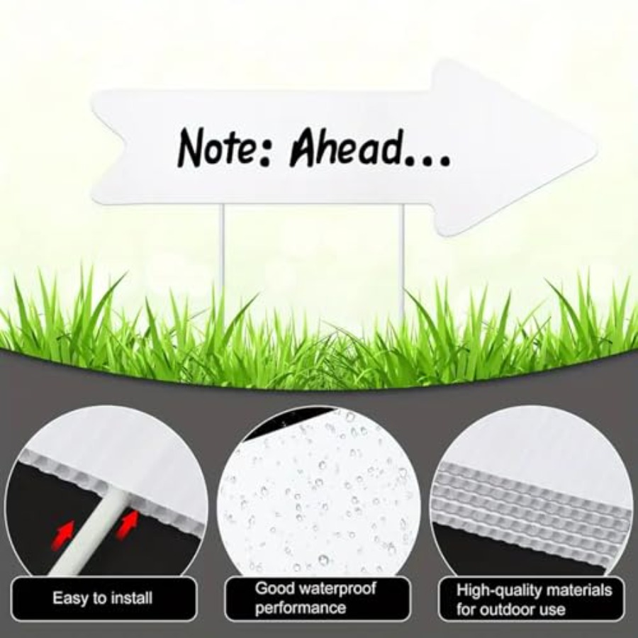 Blank-Arrow-Signs with Stakes  - Yard Sign Blank recension och pris