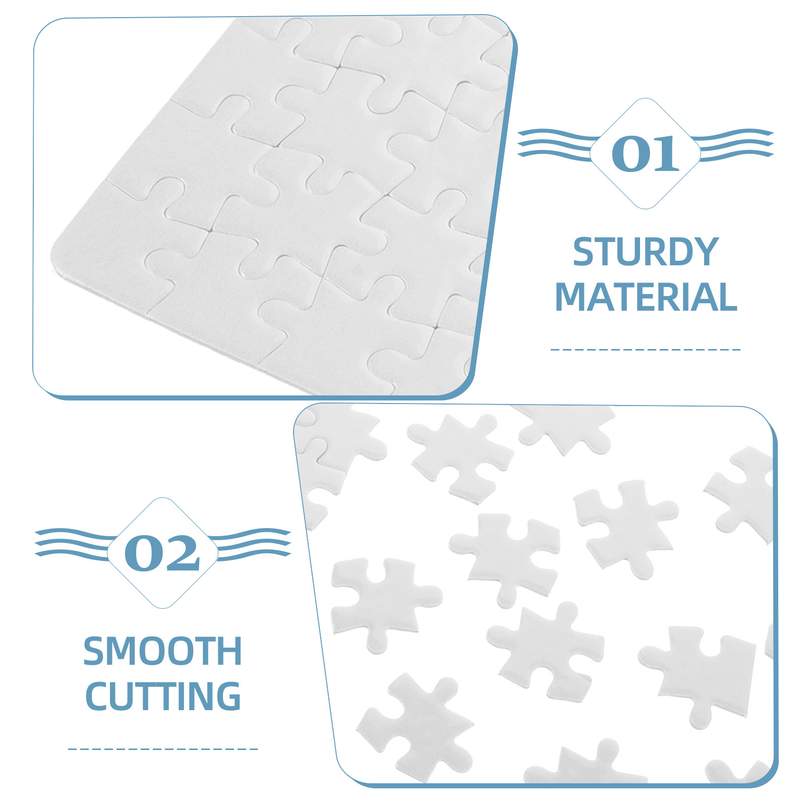 4 Sheets Blank Jigsaw Puzzle B - Puzzle Blank White recension och pris