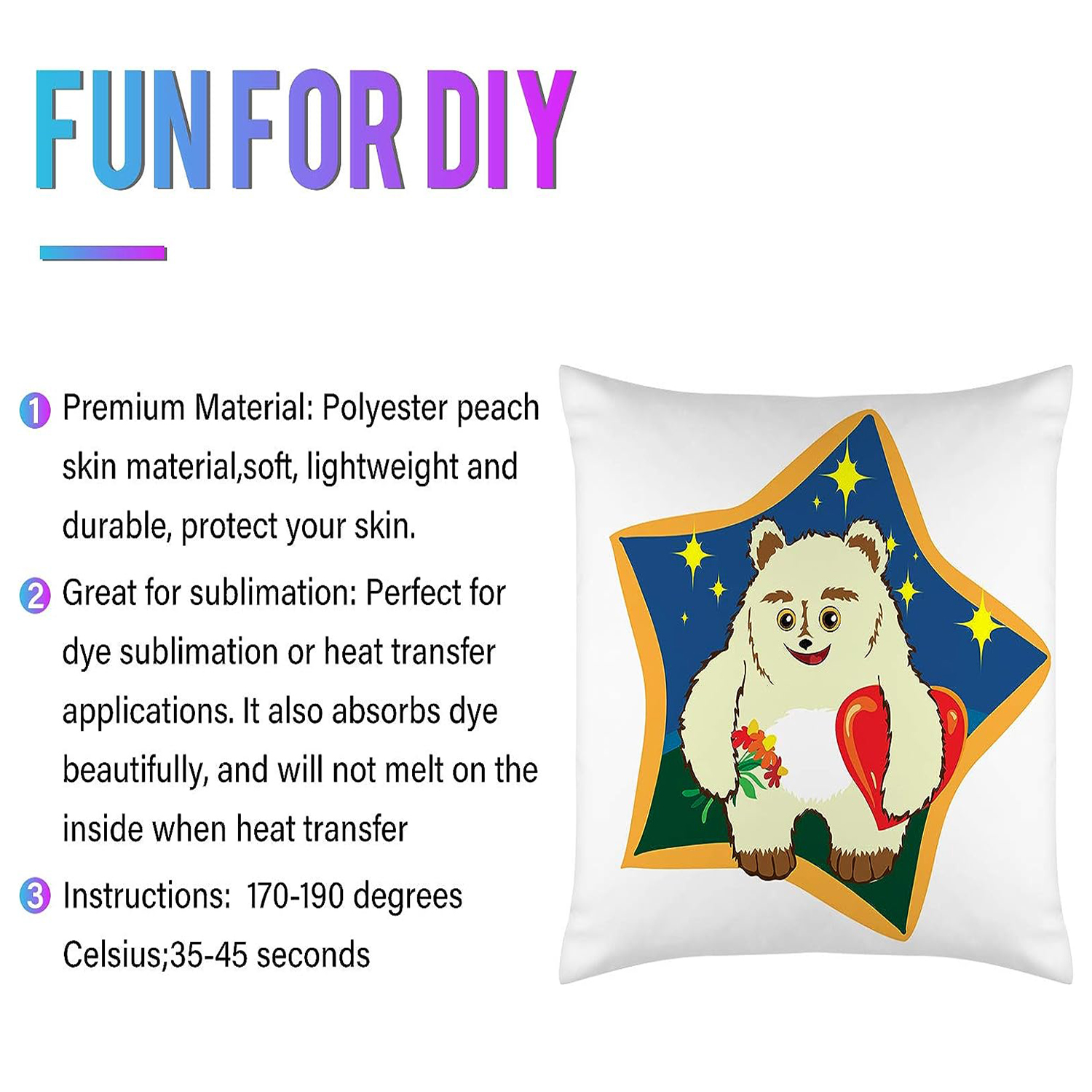 4Pcs Sublimation Blanks Throw  - Pillow Cover Sublimation recension och pris
