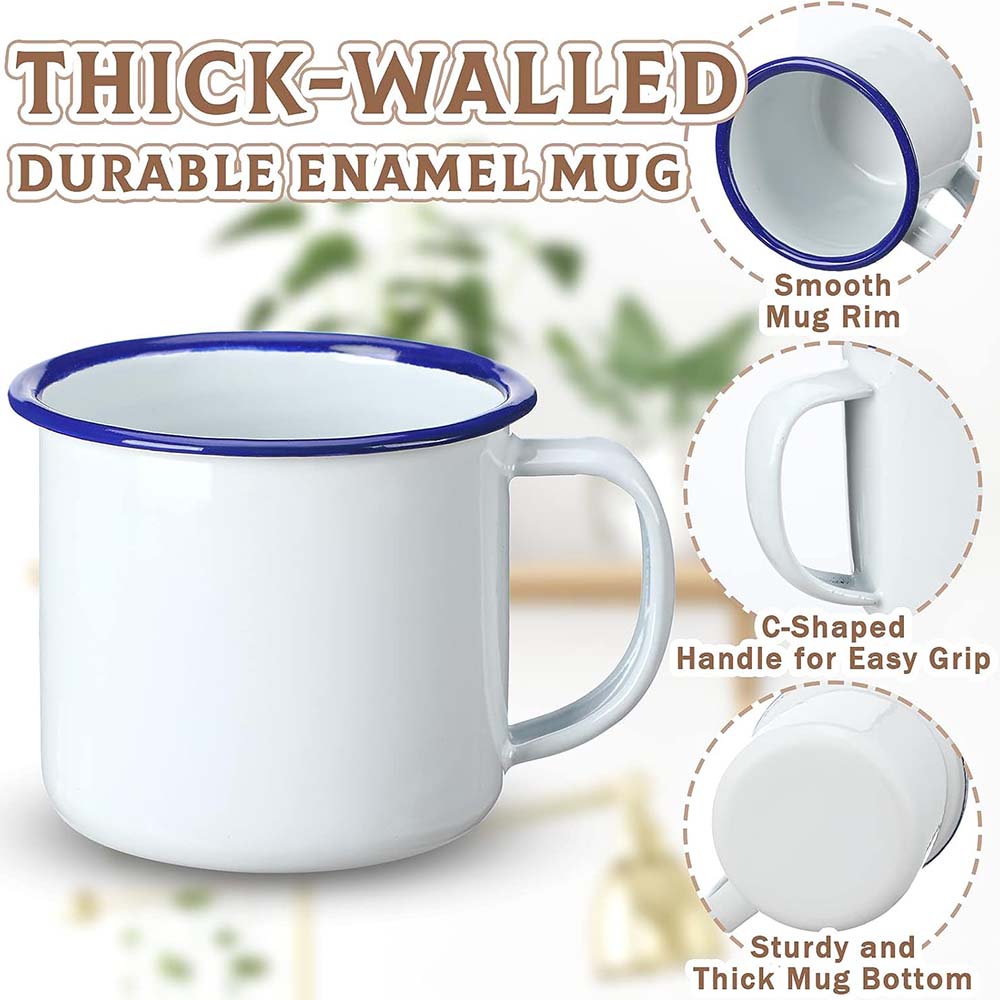 Mini Enamel Camping Coffee Mug - Sublimation Mug White recension och pris