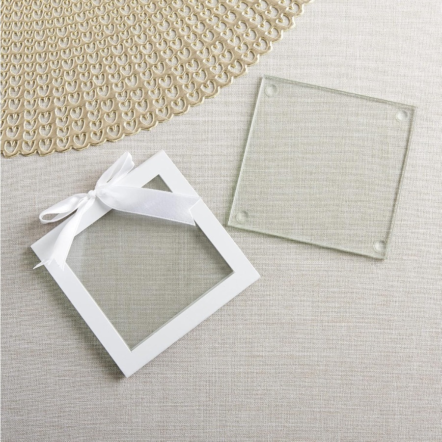 Clear Glass Drink Coasters Set - Coaster Sublimation Blank recension och pris